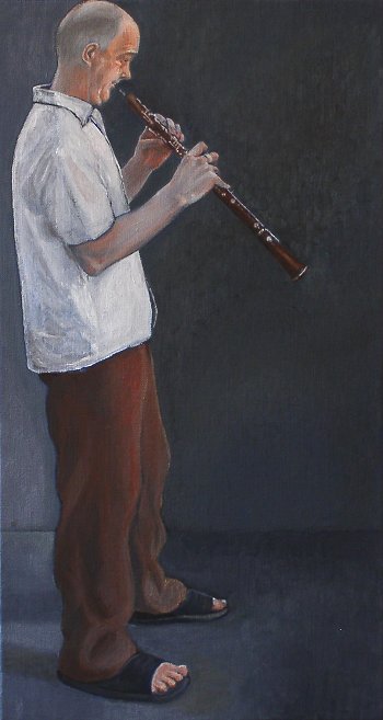 Painting of Paul Goodey by Andrew Aarons