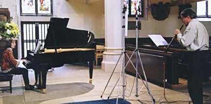 Recording in St Michael's, Highgate, London, April 2002