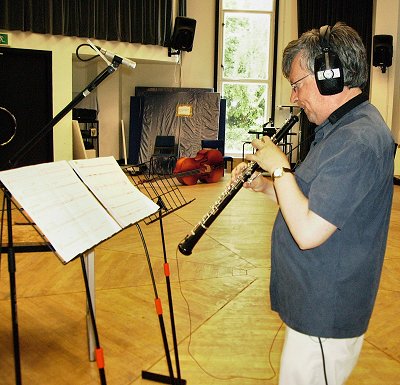 Christopher Redgate at the recording session, 13/07/06
